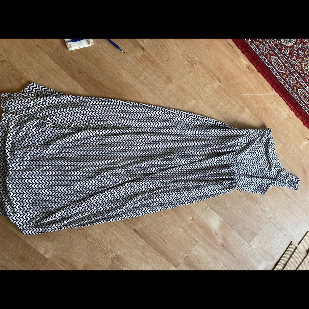 Target one shoulder chevron patterned dress